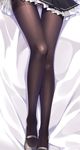  arashio_(kantai_collection) ass_visible_through_thighs bed_sheet black_dress close-up dress frilled_dress frills kantai_collection kobayashi_chisato legs lower_body mary_janes panties panties_under_pantyhose pantyhose pinafore_dress pleated_dress remodel_(kantai_collection) shiny shiny_clothes shoes silver_footwear solo thighband_pantyhose underwear white_panties 