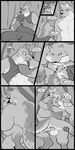  anthro balls big_penis breasts clamp clothing comic female forced gnoll grasswind lagotrope male male/female mammal penis rape sex small_breasts standing tagme torn_clothing 
