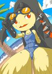  artist_request furry mawile pokemon red_eyes school_swimsuit 