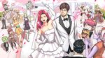  6+girls amumu android anger_vein annie_hastur arm_up armpits arms_behind_head arrow balloon bandages black_bow black_eyes black_neckwear blitzcrank blonde_hair blue_eyes bouquet bouquet_toss bow bowtie breasts bridal_gauntlets bride bridesmaid brown_hair cal_(pmgdd) clapping cleavage closed_eyes commentary confetti crossed_arms darius_(league_of_legends) debonair_ezreal definitely_not_blitzcrank dragon dragon_tamer_tristana dress elbow_gloves etwahl eyewear_on_head ezreal facial_mark fake_facial_hair fake_mustache flower forked_tongue garen_crownguard glasses gloves grin groom hair_bow hair_ornament hairband hat headdress heart heart_balloon heart_belt heart_hair_ornament heartseeker_quinn heartseeker_varus hetero highres horn husband_and_wife katarina_du_couteau lavender_hair league_of_legends luxanna_crownguard medium_breasts midriff multiple_boys multiple_girls mummy navel necktie open_mouth orianna_reveck pants pantyhose pink_skin pink_sky pointy_ears ponytail purple_hair purple_skin quinn red_bow red_eyes red_hair red_neckwear robot robot_joints scar scar_across_eye scarf shadow smile sona_buvelle soraka standing strapless strapless_dress striped striped_neckwear sunglasses sweetheart_sona tongue top_hat tristana tuxedo twintails varus veil wavy_mouth wedding wedding_dress wings yellow_eyes yordle ziggs 