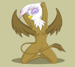  animated anthro avian breasts culu-bluebeaver female friendship_is_magic gilda_(mlp) gryphon my_little_pony nipples nude pussy solo teasing 