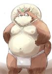 clothing fundoshi hachirouta japanese_clothing male mammal overweight solo tanuki underwear 