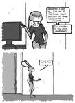  anthro bottomless clothed clothing comic dialogue disney female judy_hopps lagomorph luraiokun mammal phone zootopia 