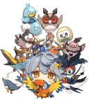  >_< 1boy animal_on_head archen artist_name bird bird_on_head blush chibi closed_eyes closed_mouth commentary_request ducklett fangs feathered_wings fletchling gold_halo grey_hair hair_between_eyes hair_intakes halo halo_behind_head head_wings holding holding_pokemon honkai:_star_rail honkai_(series) hoothoot looking_at_viewer male_focus medium_hair murkrow on_head open_mouth pidove pikipek pokemon pokemon_(creature) pokemon_on_head rookidee rowlet rufflet simple_background starly sunday_(honkai:_star_rail) swablu sweatdrop taillow talons twitter_username upper_body vullaby wattrel white_background white_wings wings yellow_eyes yunme 