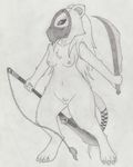  anthro breasts female infamousrel ink-eyes looking_at_viewer magic_the_gathering mammal nipples pussy rat rodent solo 