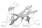  chromatophore clothing corset eyewear female female/female glasses lagomorph legwear lingerie mammal mouse rabbit rodent stockings 