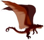  absurd_res animal_genitalia claws dragon feral flying hi_res horn long_tail looking_at_viewer male purple_eyes red_scales ryloth scales sheath solo tail_spike unknown_artist wings 