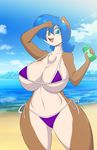  beach big_breasts bikini breasts clothing curvaceous female huge_breasts mammal mastergodai rally_ryder rodent seaside squirrel swimsuit thick_thighs voluptuous wide_hips 
