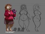  anthro behemoth breasts brown_fur clothed clothing conditional_dnp eyewear female feral fur glasses hedgehog hindpaw hoodie lizzy mammal navel nipples nude paws plushie purple_fur pussy sefeiren size_difference sketch skirt slightly_chubby standing wide_hips zipper 
