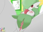  2017 3_fingers animated anthro areola big_breasts breasts close-up female gardevoir green_hair hair humanoid looking_at_viewer masturbation nintendo nipples nude open_mouth painting pok&eacute;mon presenting presenting_pussy pussy red_eyes solo spread_legs spreading tongue vaginal vaginal_masturbation video_games white_body zenminch 