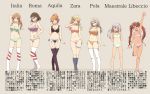  6+girls aquila_(kantai_collection) bangs black_hair blunt_bangs bow bow_bra bow_panties bra breasts brown_eyes brown_hair cassandra_(seishun_katsu_sando) garter_belt garter_straps glasses green_bra green_panties highres italia_(kantai_collection) kantai_collection large_breasts libeccio_(kantai_collection) lingerie littorio_(kantai_collection) long_hair maestrale_(kantai_collection) medium_breasts multiple_girls navel open_mouth orange_eyes orange_hair panties pince-nez pink_bra pola_(kantai_collection) purple_bra purple_panties roma_(kantai_collection) short_hair side-tie_panties smile thighhighs twintails underwear underwear_only wavy_hair zara_(kantai_collection) 