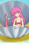  akazukin_chacha bra marin mermaid open_eyes shell 