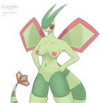  anthro anthrofied breasts declovone dragon flygon goggles_(declovone) green_skin nintendo nude pok&eacute;mon pok&eacute;morph pussy tagme video_games wings 