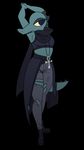  alligator ankh anthro bea_(nitw) blue_eyes boots breasts clothing crocodilian female footwear goth jeans jewelry looking_aside m3gaman100_(artist) midriff necklace night_in_the_woods pants pose reptile scalie scarf solo torn_clothing torn_jeans torn_pants 