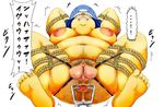  anus balls bdsm big_breasts bondage bound breasts canine crying female fushigiboshi_no_futagohime hat hirsute japanese_text kokkoman mammal mature mature_female moan nipples open_mouth penis pussy queen_yamul rope sex spread_pussy spreading sweat tears text translation_request vein 