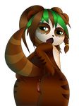  2017 anthro anthrofied anus bear biped breasts butt clitoris cute digital_media_(artwork) erect_nipples facial_markings female flat_chested fur fur_markings hair hand_on_butt hi_res infamousrel looking_at_viewer looking_back mammal markings multicolored_fur nipples nude open_mouth panda pandaren pokeandpenetrate presenting presenting_anus presenting_hindquarters presenting_pussy pussy solo spread_pussy spreading tongue video_games warcraft white_fur young 