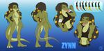  3_toes alligator anthro bikini blue_background breasts charmrage clothing crocodilian dreadlocks female holding_object holding_weapon midriff model_sheet navel open_mouth reptile scalie simple_background solo swimsuit teeth toes tongue weapon wide_hips yellow_eyes 