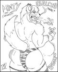  abdominal_bulge backview big_butt bubble_butt burping burping_out_clothes burping_out_object butt canine clothing death demhounddays digestion drooling eyewear fatal_vore glasses mammal minty mintywolfy saliva skianous underwear vore wolf 