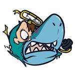  binturongboy diver eyewear fish goggles male marine shark street_sharks streex tiger_shark transformation 