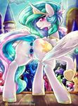  2014 anal anal_penetration anus blush cutie_mark dildo dimwitdog equine feathered_wings feathers female feral friendship_is_magic group hi_res horn leaking looking_at_viewer mammal my_little_pony open_mouth penetration princess_celestia_(mlp) princess_luna_(mlp) public pussy pussy_juice semi_incest sex_toy solo_focus toying_partner vaginal winged_unicorn wings 