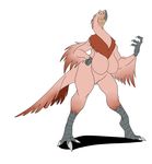  anthro beak big_breasts breasts claws dinosaur feathers female gigantoraptor kleine_stimme lordstevie solo 