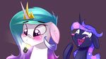  2017 blush bulb duo equine female friendship_is_magic horn laugh light_bulb mammal my_little_pony princess_celestia_(mlp) princess_luna_(mlp) sibling sisters tears underpable unicorn 