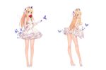  :o alternate_costume blonde_hair blue_eyes blush breasts bug butterfly cleavage dress dress_lift fake_wings flower frilled_dress frills full_body gloves high_heels insect jewelry large_breasts long_hair necklace official_art red_flower red_rose rose saratoga_(zhan_jian_shao_nyu) short_dress simple_background solo strapless strapless_dress suisai tiara torn_clothes torn_dress torn_gloves underboob white_background white_dress white_gloves wince wings zhan_jian_shao_nyu 