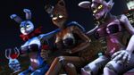  3d_(artwork) animatronic anthro big_breasts bonnie_(fnaf) breasts butt digital_media_(artwork) female fingers five_nights_at_freddy&#039;s five_nights_at_freddy&#039;s_2 flirtatious freddy_(fnaf) machine mammal mangle_(fnaf) presenting razorsz robot video_games 