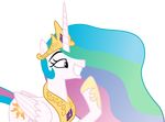  cutie_mark equine feathered_wings feathers female feral friendship_is_magic hair horn long_hair mammal multicolored_hair my_little_pony princess_celestia_(mlp) reaction_image sketchmcreations smile solo teeth winged_unicorn wings 
