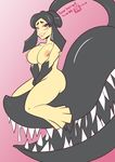  &lt;3 &lt;3_eyes 2017 anthro areola bearbox_doodletimes big_breasts blush breasts digital_media_(artwork) eyebrows eyelashes female gloves_(marking) hair hi_res looking_at_viewer mammal markings mawile nintendo nipples not_furry nude open_mouth pok&eacute;mon red_eyes sharp_teeth simple_background smile solo teeth video_games 