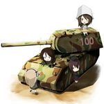  blue_eyes caterpillar_tracks emblem girls_und_panzer ground_vehicle hat instrument jinguu_(4839ms) kantele keizoku_military_uniform kuromorimine_(emblem) kuromorimine_military_uniform long_hair mika_(girls_und_panzer) military military_uniform military_vehicle motor_vehicle multiple_girls nishizumi_maho nonna panzerkampfwagen_viii_maus pravda_military_uniform selection_university_military_uniform shimada_arisu short_hair tank uniform 