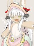  artist_request brown_eyes furry long_hair made_in_abyss nanachi_(made_in_abyss) open_mouth white_hair 