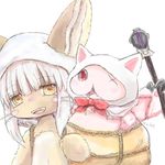  artist_request brown_eyes furry made_in_abyss nanachi_(made_in_abyss) rabbit white_hair 