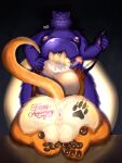 3:4 anniversary anthro balls bdsm belly big_butt body_worship butt butt_focus collar domestic_cat duo felid feline felis flashlight genital_worship genitals hi_res hybrid ikinatcat leash leashed_collar male male/male mammal moobs nude pawpads paws penile penis_worship petplay roleplay slightly_chubby