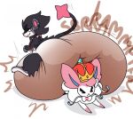 3_toes ambiguous_gender big_diaper big_ears black_body black_fur black_tail blue_body blue_inner_ear bow_(anatomy) clothed clothing collar collar_tag crown diaper dummydoodles duo ear_piercing ear_ring eeveelution eyes_closed feces feet feral frown fur generation_4_pokemon generation_6_pokemon grey_body grey_ears grey_fur head_tuft headgear hi_res huge_diaper leg_markings looking_at_another looking_at_partner looking_back looking_back_at_another looking_back_at_partner luxray lying markings moon_(mrmoonmoo) motion_lines multicolored_body multicolored_fur nintendo on_front piercing pink_body pink_collar pink_ears pink_fur pink_inner_ear pink_nose pink_stripes pinned pokemon pokemon_(species) pooping ribbons_(anatomy) ring_piercing round_ears simple_background sitting sitting_on_another sitting_on_diaper smile socks_(marking) soiled_diaper soiling soiling_diaper sound_effects spiked_collar spikes striped_arms striped_body striped_fur stripes sylveon tail tail_star tan_body tan_fur thunder_(sanicgamer1999) toes tuft unclean_diaper used_diaper using_diaper vowelless vowelless_sound_effect wearing_diaper white_background white_body white_fur