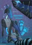 ambiguous/ambiguous ambiguous_gender anthro b1_battle_droid blue_eyes blue_feet blue_markings blush blush_lines bodily_fluids circe_(pankallisti) close-up clothing compliment cum cum_drip dripping duo english_text feet foot_fetish foot_focus foot_play footjob genital_fluids grey_body heart_symbol hi_res legs_up legwear machine mammal markings memory_loss mind_alteration mismatched_arms mostly_offscreen_character murid murine nonbinary_(lore) null null_footjob oil orgasm pankallisti pawpads rat robot rodent selfcest sex sitting square_crossover star_wars text thigh_highs unusual_bodily_fluids unusual_cum unusual_genital_fluids