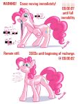 3:4 angry animate_inanimate balloon blue_eyes censor_bar character_censor countdown curled_tail curly_hair cutie_mark dialogue earth_pony elastic_body english_text equid equine eyelashes face_pull female feral friendship_is_magic glistening glistening_body hair hasbro hi_res horse inflatable living_latex mammal my_little_pony permanent_smile pink_body pink_hair pink_tail pinkie_pie_(mlp) pony posexe profanity repeated_text simple_background solo stretching stretchy tail text warning white_background
