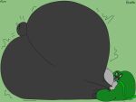 2026 4:3 alvro anthro artist_name belly belly_expansion big_belly big_butt big_cheeks big_moobs big_navel black_eyewear black_glasses blue_eyes bottomwear butt cheek_expansion chubby_cheeks clothing colored digital_media_(artwork) expansion eyewear flat_colors glasses green_background green_bottomwear green_clothing green_inner_ear green_leggings green_legwear green_pants grey_body grey_clothing grey_ears grey_hoodie grey_topwear hi_res hoodie hose hose_in_mouth hose_inflation huge_belly huge_butt huge_cheeks huge_moobs huge_navel huge_thighs hyper hyper_belly hyper_butt hyper_inflation hyper_moobs hyper_navel hyper_thighs immobile inflation lagomorph leggings legwear leporid male mammal moob_expansion moobs morbidly_obese morbidly_obese_anthro morbidly_obese_male navel navel_expansion obese obese_anthro obese_male outie_navel overweight overweight_anthro overweight_male pants rabbit reathe reathe_(character) side_view simple_background sitting solo swelling text thick_thighs tight_clothing topwear weight_gain