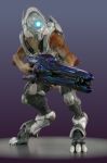 absurd_res alien anthro arm_quills armor beam_rifle digitigrade faceless_anthro faceless_character faceless_male gun halo_(series) headgear helmet hi_res ibie'shan kig-yar male male_anthro microsoft pickle_juice ranged_weapon reptile scales scalie solo weapon xbox_game_studios