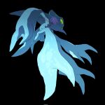 1:1 2_toes 3_fingers black_background blue_body brain chaos_(sonic) elemental_creature feet fingers green_eyes hi_res mouthless organs sega short_tail simple_background solo sonic_adventure sonic_the_hedgehog_(series) tail toes tokiwa757 translucent translucent_body water water_creature