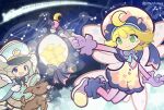  >_< 2girls alternate_costume amitie_(puyopuyo) amitie_(wishing_star)_(puyopuyo) animal animal_collar baby_animal bird black_bow black_bowtie blue_coat blue_collar blue_eyes blue_hat blue_ribbon blush bow bowtie brown_hair buttons capelet chameleon clock closed_mouth clothed_animal coat cockatiel collar commentary_request constellation crescent crescent_hat_ornament crescent_moon double-breasted gloves goat gradient_pantyhose gradient_sleeves green_eyes grey_skirt hat hat_ornament holding holding_lantern lantern locomotive long_hair looking_to_the_side moon multiple_girls neck_ribbon octopus official_alternate_costume official_style open_mouth otsukimi_maile pantyhose peaked_cap pimyuhuwa pink_hat pink_pantyhose pink_romper pink_wings pleated_skirt purple_capelet purple_gloves purple_shoes puyopuyo puyopuyo_quest ribbon romper shoes short_hair skirt smile space space_train star_(sky) star_(symbol) train turtle twitter_username whistle whistle_in_mouth white_gloves wide_sleeves wing_hat_ornament wings 