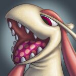 1:1 ambiguous_gender animate_inanimate bust_portrait clothing feral generation_3_pokemon glistening glistening_body grey_background inflatable latex latex_body latex_clothing latex_skinsuit living_inflatable living_latex low_res milotic nintendo open_mouth pink_eyes pink_tongue pokemon pokemon_(species) polka_dots portrait posexe shaded sharp_teeth simple_background skinsuit soft_shading solo tan_body teeth three-quarter_portrait tight_clothing tongue tongue_out