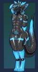 absurd_res anthro drone eyeless glistening glistening_body hi_res latex latex_body latex_creature living_latex machine male nipples null null_bulge protogen sally_(yporolsya) solo womb_tattoo yporolsya