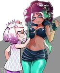  2girls hime_(splatoon) iida_(splatoon) multiple_girls nintendo nishimatsuya splatoon splatoon_2 