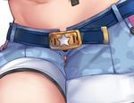  33_(mkiiiiii) belt blue_shorts camouflage close-up lowres mahan_(zhan_jian_shao_nyu) navel short_shorts shorts solo thighs windforcelan zhan_jian_shao_nyu 