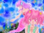  akazukin_chacha marin mermaid nami pink_hair sisters 