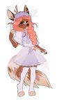  alpha_channel anthro braided_hair brown_eyes canine charmrage clothed clothing eyelashes female hair hybrid mammal pink_hair simple_background transparent_background 