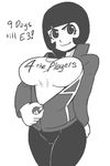  1girl breasts large_breasts looking_at_viewer monochrome personification ps4 
