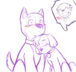  blush canine chase_(paw_patrol) collar cub cute dog eyebrows eyelashes eyes_closed female male mammal marshall_(paw_patrol) paw_patrol sketch skorpioprince_(artist) skye_(paw_patrol) text young 