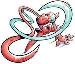  2017 5_fingers deoxys legendary_pok&eacute;mon looking_at_viewer mouthless nintendo pok&eacute;mon red_body shenanimation simple_background solo tentacles video_games white_background 